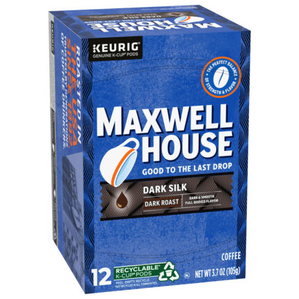Maxwell House, Dark Roast Dark Silk Coffee 12 Pods, Case Of 6, 12 Ct