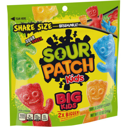 Sour Patch, Kids Big Kids Soft And Chewy Candy Bag, Case Of 12, 12 Oz