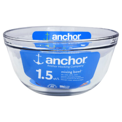 Anchor Hocking, Mixing Bowl, Case Of 6, 1.5 Qt
