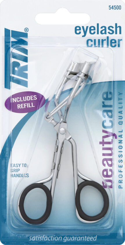 Trim, Beauty Care Professional Eyelash Curler With Easy To Grip Handles And Refill Pad, Case Of 4, 1 Ct