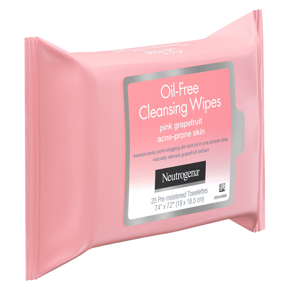 a47e2e4bdcd04b3a9e9157f61eed61953Fsize3D1000_Syndigo.jpg Neutrogena, Oil-Free Facial Cleansing Wipes Pink Grapefruit, Case Of 6, 25 Ct - Image 1