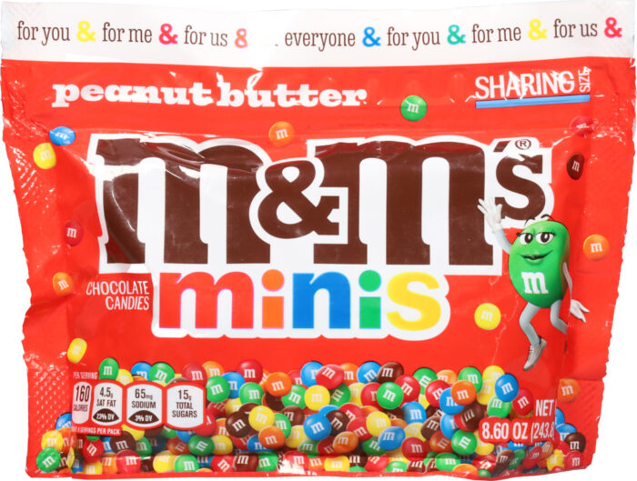 M&M'S, Minis Peanut Butter Chocolate Candies Sharing Size, Case Of 8, 8.6 Oz - Image 1
