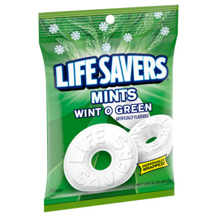 Life Savers, Wint O Green Mints, Case Of 12, 6.25 Oz