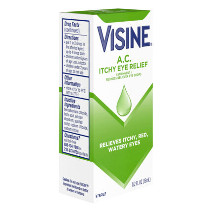 Visine, A.C. Itchy Eye Relief Eye Drops, Case Of 3, 0.5 Fl Oz