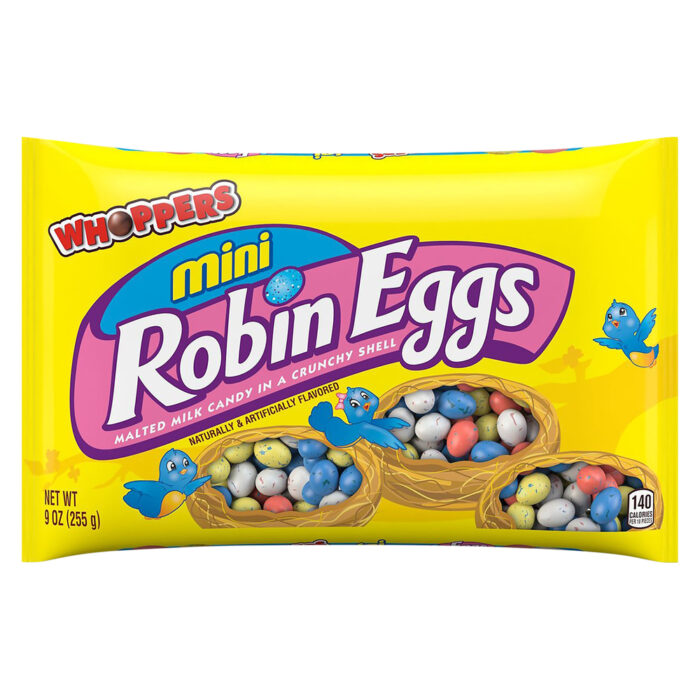 Whoppers, Mini Robin Eggs Malted Milk Candy Easter Bag, Case Of 36, 9 Oz - Image 1