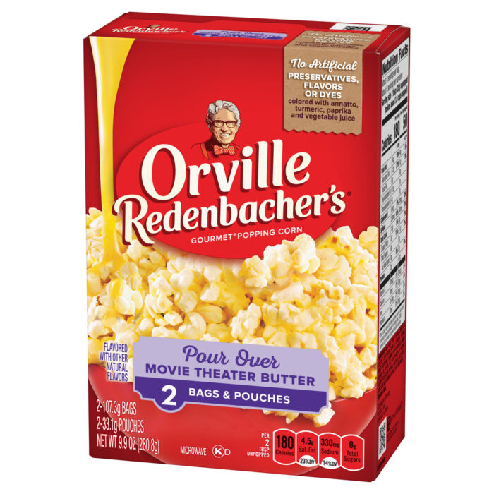 Orville Redenbacher'S, Pour Over Movie Theater Butter Popping Corn, Case Of 12, 9.9 Oz - Image 1