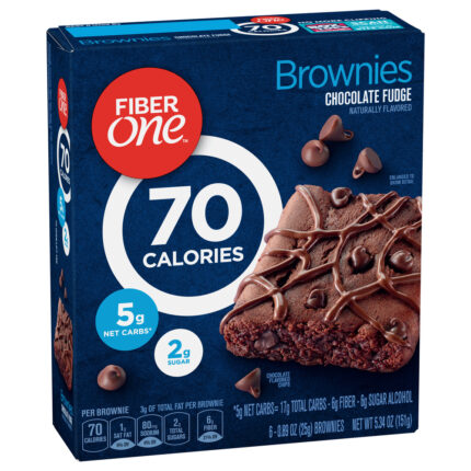 Fiber One, Chocolate Fudge Brownies, Case Of 8, 5.3 Oz