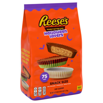 Reeses, Halloween Candy Lovers Assortment Peanut Butter Cups, Case Of 9, 41.25 Oz