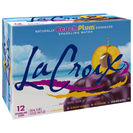 Lacroix, Sparkling Water Beach Plum, Case Of 2, 12/12 Fl Oz
