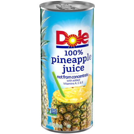 Dole, 100% Pineapple Juice Can, Case Of 24, 8.4 Fl Oz