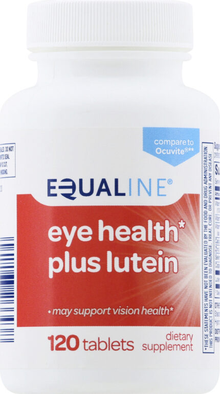 Equaline, Eye Health Plus Lutein Tablets, Case Of 3, 120 Ct