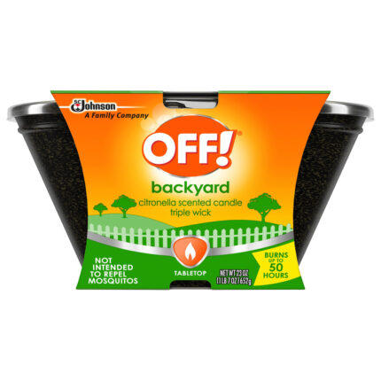 Off!, Backyard Tabletop Triple Wick Citronella Candle, Case Of 6, 23 Oz