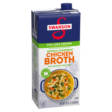 Swanson, Natural Goodness 100% Natural Chicken Broth, Case Of 12, 32 Fl Oz