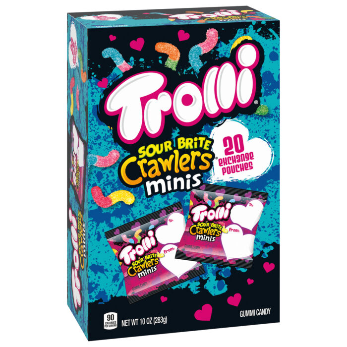 Trolli, Gummi Candy Sour Brite Crawlers Minis 20 Exchange Pouches, Case Of 12, 10 Oz - Image 1
