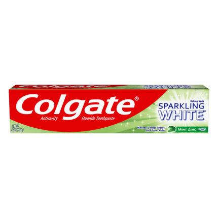 Colgate, Sparkling White Gel Baking Soda Anticavity Fluoride Mint Zing Toothpaste, Case Of 6, 4 Oz