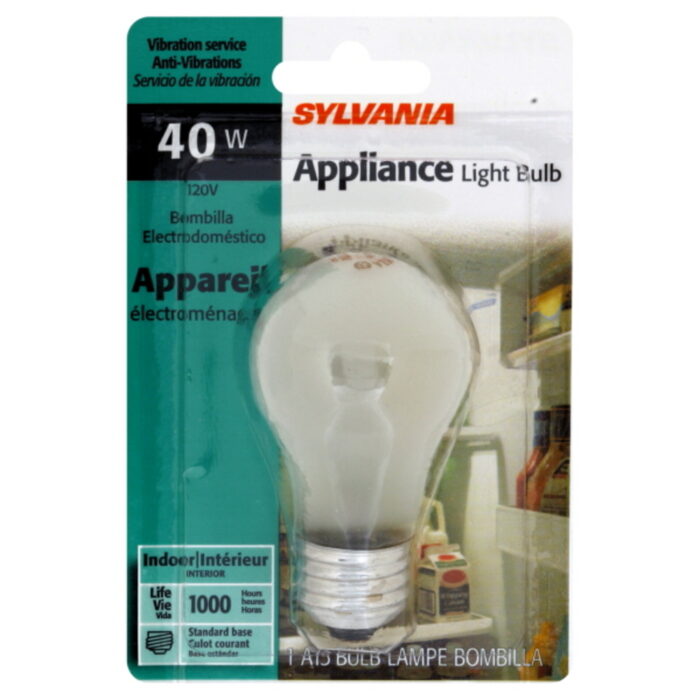 Sylvania, Appliance Light Bulb Type A15 40W, Case Of 12, 1 Pk - Image 1
