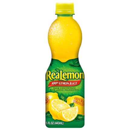 Realemon,  100% Lemon Juice Natural Strength From Concentrate, Case Of 12, 15 Fl Oz