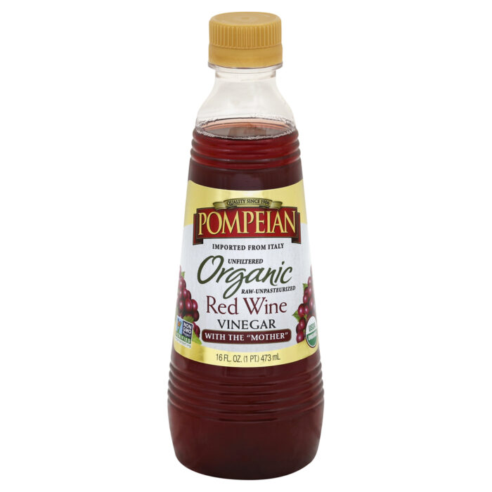Pompeian, Organic Red Wine Vinegar, Case Of 6, 16 Fl Oz - Image 1