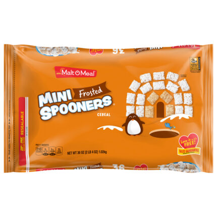 Malt-O-Meal, Frosted Mini Spooners Breakfast Cereal Malt O Meal, Case Of 8, 36 Oz
