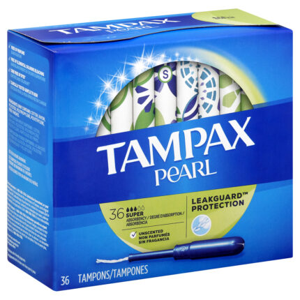 Tampax, Pearl Tampons Leak Guard Protection, Case Of 3, 36 Ct