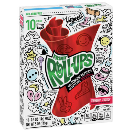 Betty Crocker, Roll-Ups Snacks Strawberry Sensation, Case Of 10, 5 Oz