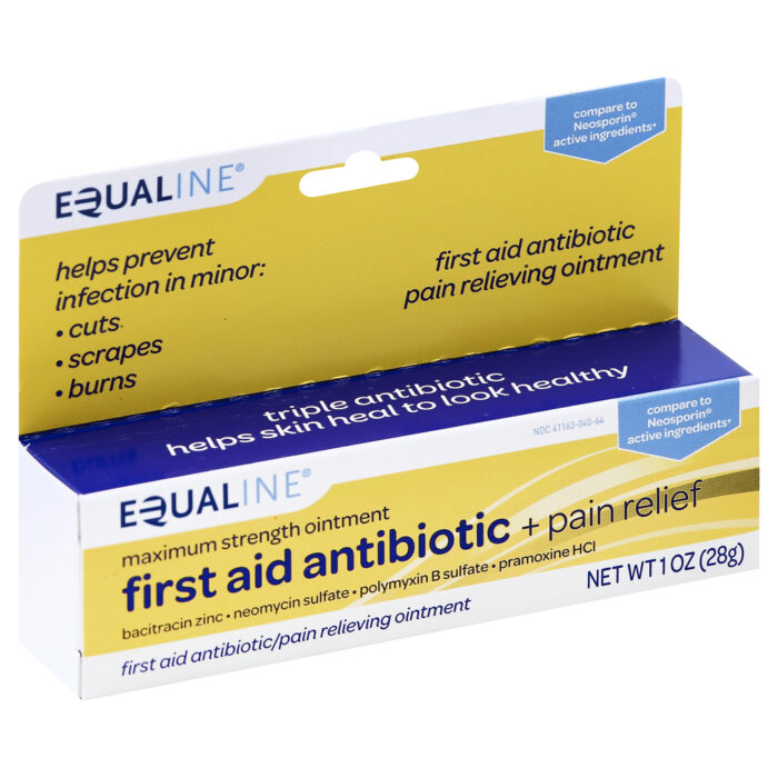 Equaline, First Aid Antibiotic + Pain Relief Maximum Strength Ointment, Case Of 6, 1 Oz - Image 1