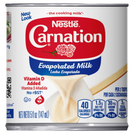 Nestle Carnation, Evaporated Milk With Vitamin D, Case Of 24, 5 Fl Oz