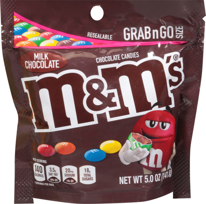 M&M'S, Milk Chocolate Candies Grab N Go Size, Case Of 12, 5 Oz - Image 1