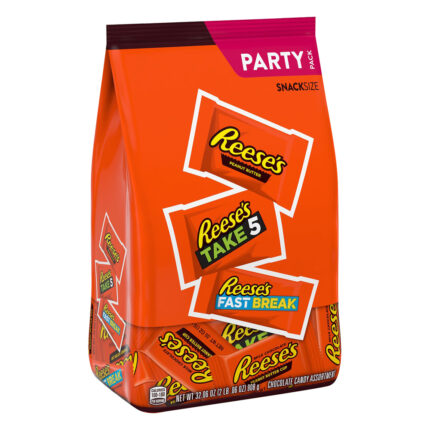 Reese'S, Party Pack Snack Size Assortment Chocolate Candy Bag, Case Of 9, 32.06 Oz