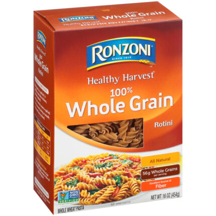 Ronzoni, Healthy Harvest 100% Whole Grain Rotini Pasta Box, Case Of 12, 16 Oz