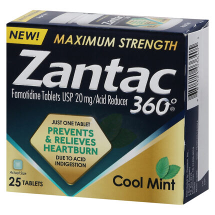 Zantac, Maximum Strength Acid Reducer Cool Mint, Case Of 3, 25 Ct