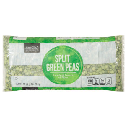 Essential Everyday, Peas Split Green, Case Of 12, 16 Oz