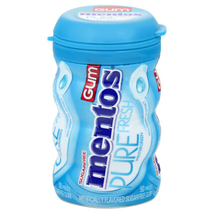 Mentos, Gum Pure Fresh Wintergreen Sugar Free, Case Of 6, 3.53 Oz