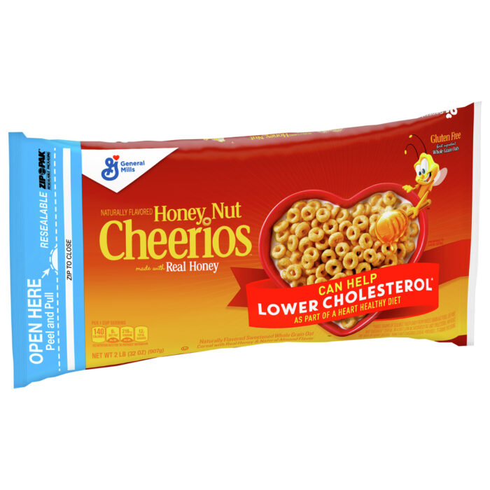 General Mills, Honey Nut Heart Healthy Cereal Resealable Bag, Case Of 6, 32 Oz - Image 1