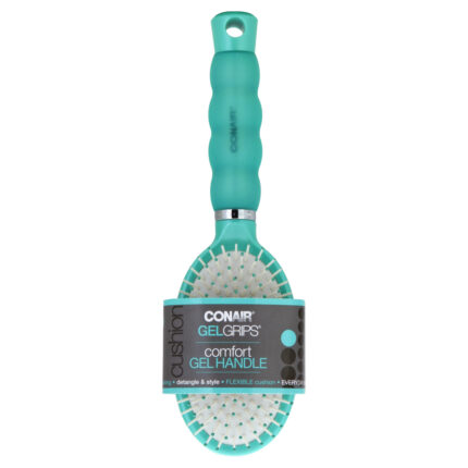 Conair, Gel Grips Nylon Bristle Cushion Hairbrush, Case Of 3, 1 Ct