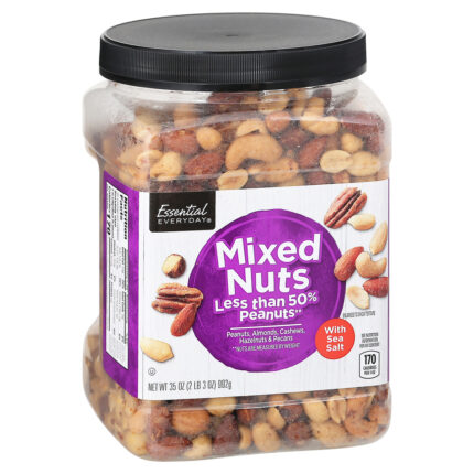 Essential Everyday, Mixed Nuts With Sea Salt Jar, Case Of 6, 35 Oz