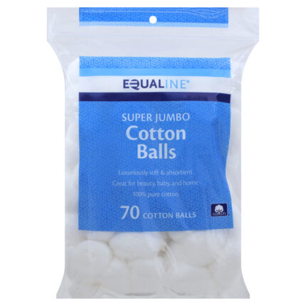 Equaline, Super Jumbo Cotton Balls, 1 Each, 70 Ct