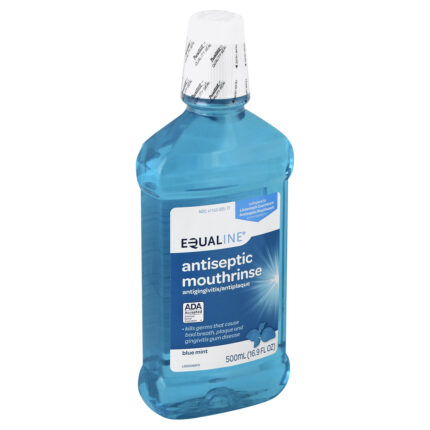 Equaline, Antiseptic Mouth Rinse Blue Mint, Case Of 4, .5 Lt