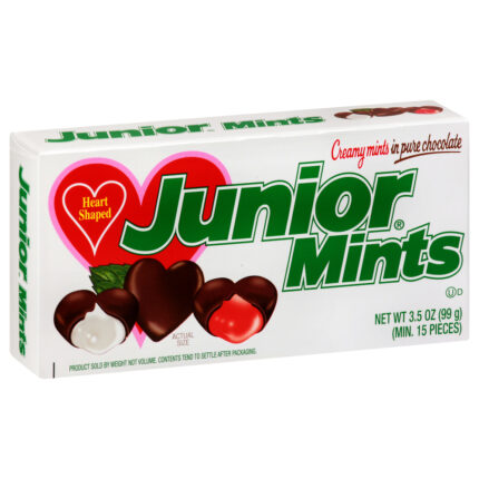 Tootsie, Heart Shaped Junior Mints, Case Of 12, 3.5 Oz