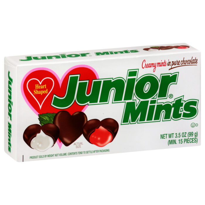 Tootsie, Heart Shaped Junior Mints, Case Of 12, 3.5 Oz - Image 1