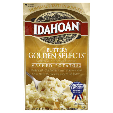 Idahoan, Buttery Golden Selects Mashed Potatoes Pouch, Case Of 10, 4.1 Oz