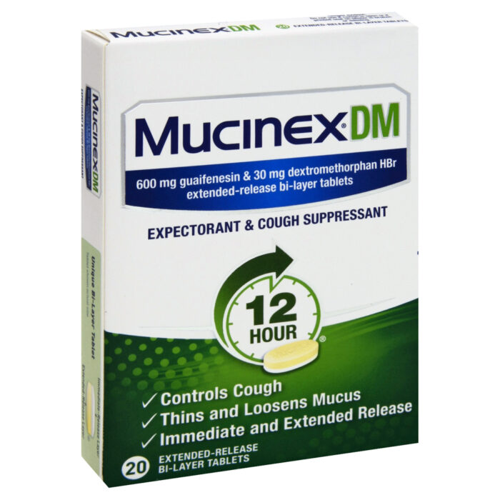 Mucinex, Expectorant And Cough Suppressant, Case Of 4, 20 Ct - Image 1