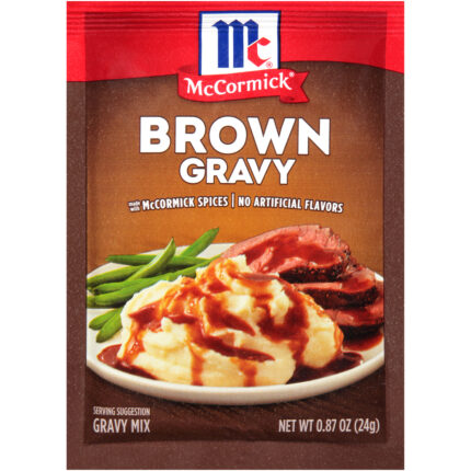 Mccormick, Brown Gravy Mix Seasoning Packet, Case Of 24, .87 Oz