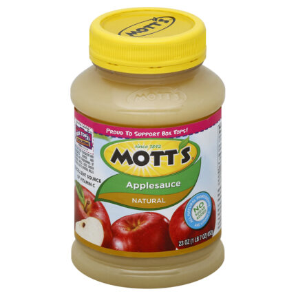 Mott'S, Natural Applesauce, Case Of 12, 23 Oz