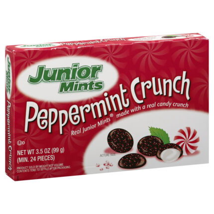 Junior Mints, Peppermint Crunch Candy Theater Box, Case Of 12, 3.5 Oz