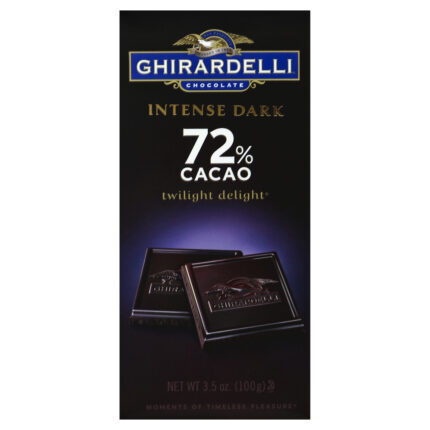 Ghirardelli, Chocolate Intense Dark 72% Cacao Twilight Delight Bars, Case Of 12, 3.5 Oz