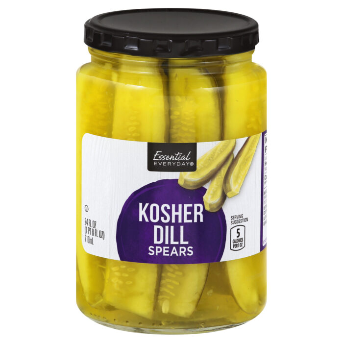 Essential Everyday, Kosher Dill Pickle Spears, Case Of 12, 24 Oz - Image 1