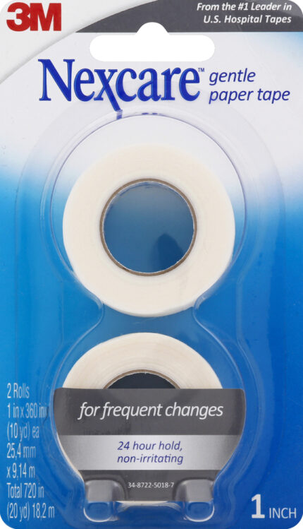 Nexcare, Gentle Paper Tape 2/1X360 In, Case Of 3, 20 Yd