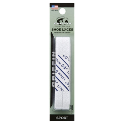 Griffin, Shoe Laces Sport White, Case Of 6, 54 In