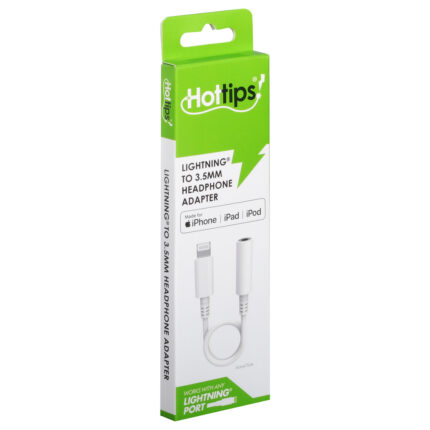 Hottips, Lightning Port To 3.5Mm Headphone Adapter, Case Of 4, 1 Ct